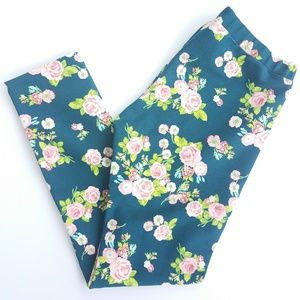 Matilda Jane 435 Green Floral Leggings Girls 12